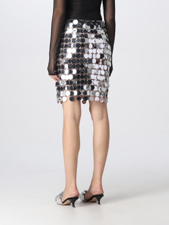 25FW 파코라반 스커트 19EIJU010PS0133 P040 Silver - PACO RABANNE