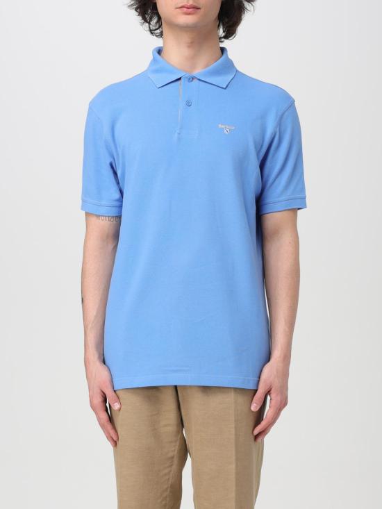25FW 바버 폴로 티셔츠 MML0012 BL95 Blue