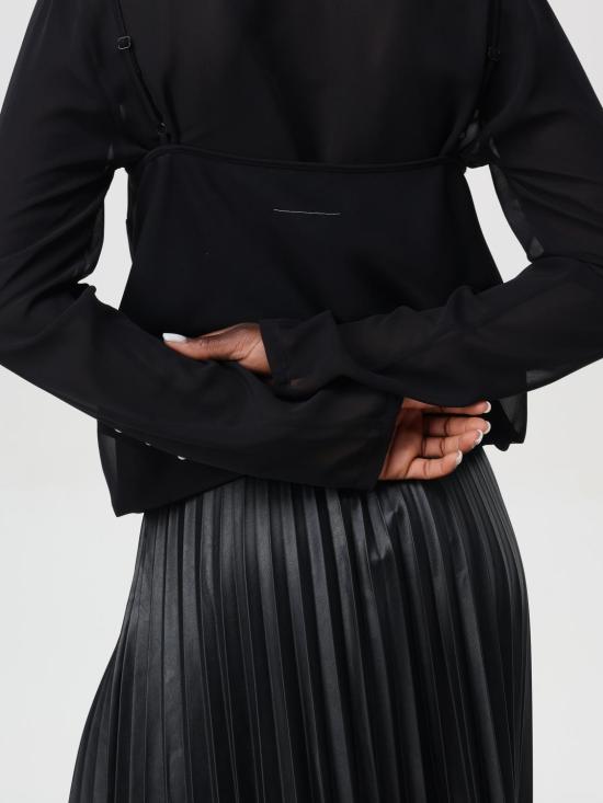 24FW MM6 메종마르지엘라 긴팔 티셔츠 S52NH0020MTN017 900 Black - MM6 MAISON MARGIELA