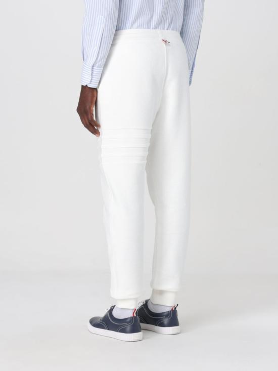 25FW 톰브라운 루프백 4바 스웨트팬츠  MJQ224AJ0201 100 White - THOM BROWNE