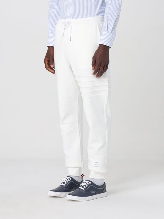 25FW 톰브라운 루프백 4바 스웨트팬츠  MJQ224AJ0201 100 White - THOM BROWNE