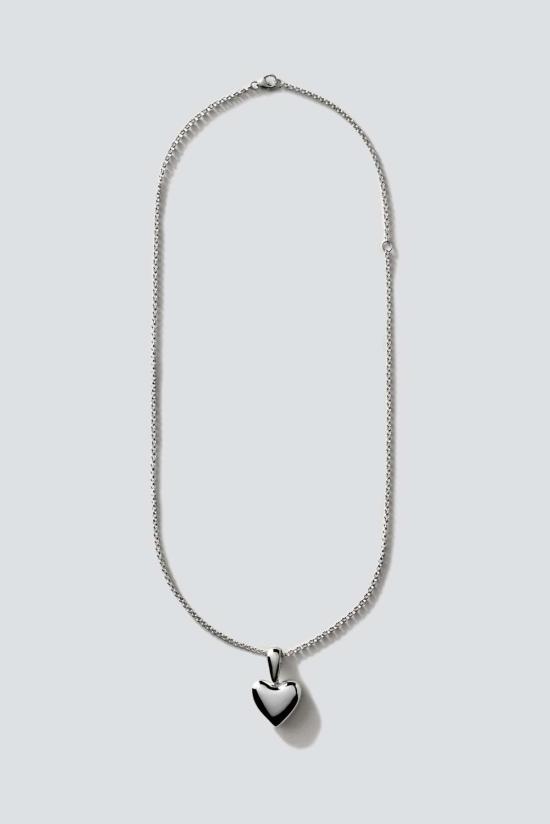  아니카 이네즈 목걸이/팬던트 Annika Inez 스털링 실버 대형 풍만한 하트 목걸이 스털링 실버 - ANNIKA INEZ