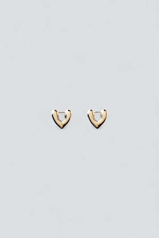  아니카 이네즈 이어링 미니 하트 후프 10K 골드