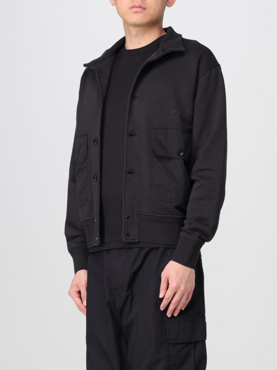 25SS 씨피 컴퍼니 가디건 18CMSS047A110044G999 BLACK DOM - C.P. COMPANY
