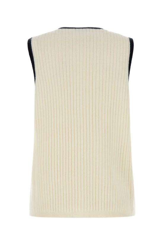 25SS 미우미우 스웨터 MMV254SOOO1580 F075R White - MIU MIU