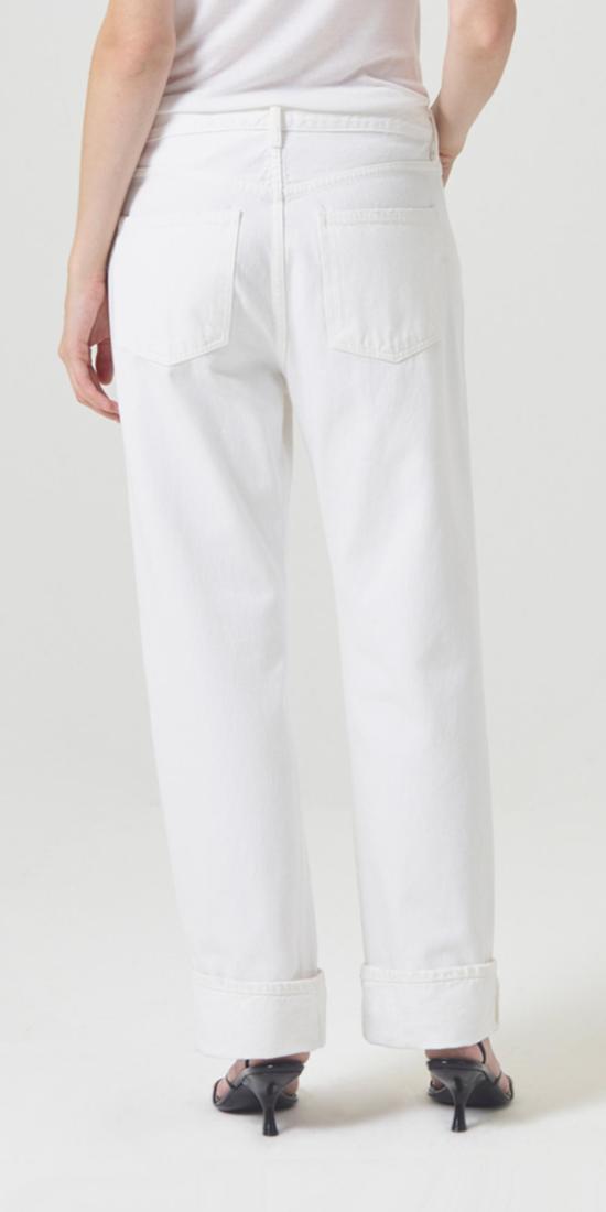  에이골디 데님 팬츠 아골드 프랜 로우 슬렁 스트레이트 진 밀크셰이크 - AGOLDE