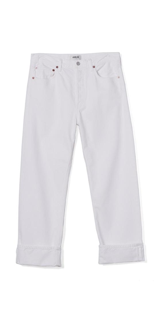  에이골디 데님 팬츠 아골드 프랜 로우 슬렁 스트레이트 진 밀크셰이크