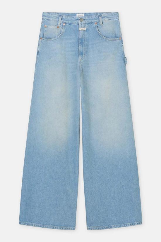  클로즈드 데님 팬츠 닫힌 모루스 와이드 진 라이트 블루 - CLOSED