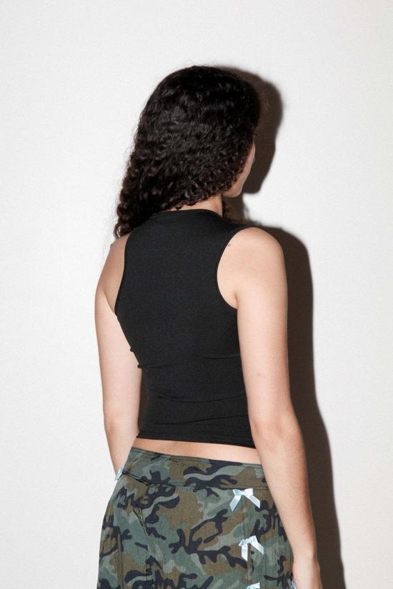  케이코 블라우스 KK Co 트위스트 스포츠 탱크 오닉스 & 머드 - KKCO