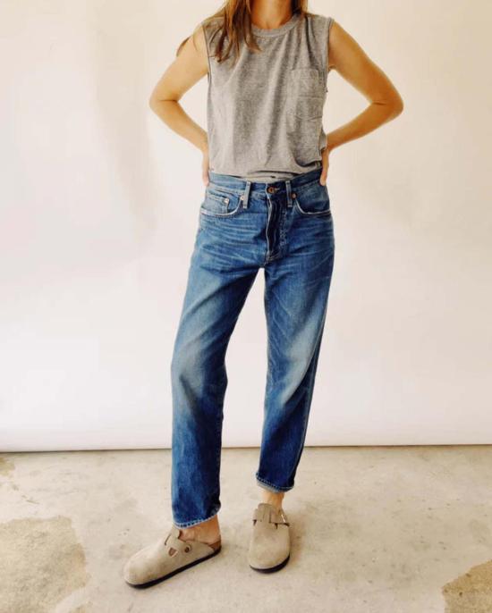  헤이갱 데님 팬츠 루즈 크롭 리치맨 워시 - HEY GANG