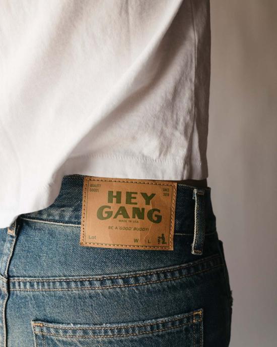  헤이갱 데님 팬츠 루즈 크롭 리치맨 워시 - HEY GANG