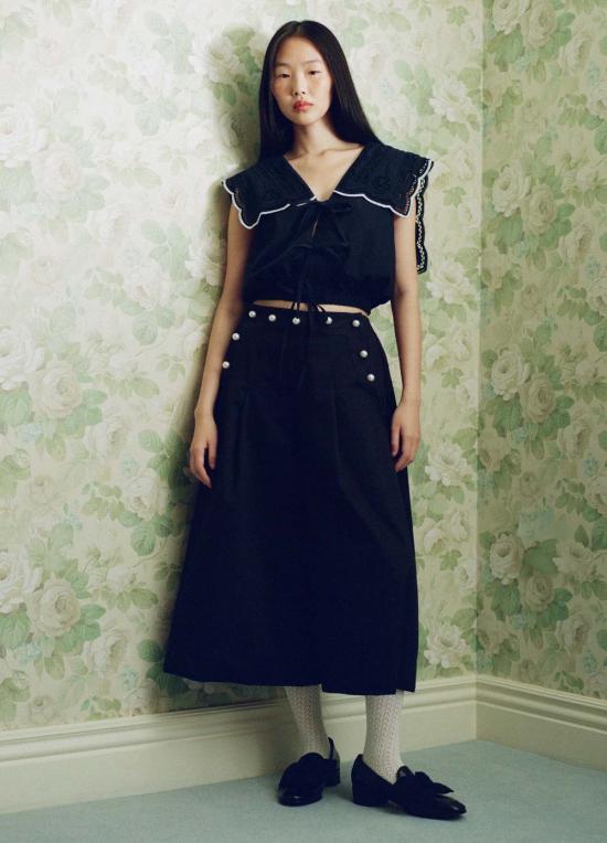  씨뉴욕 크롭 팬츠 시 나이 수젯 팬츠 네이비