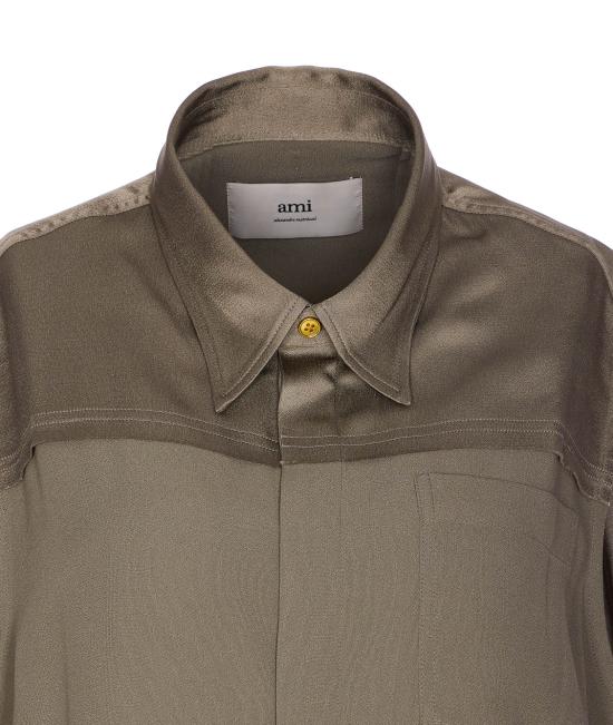 25SS 아미 알렉산드르 마티우시 셔츠 FSH220 AC00140952 Green - AMI ALEXANDRE MATIUSSI
