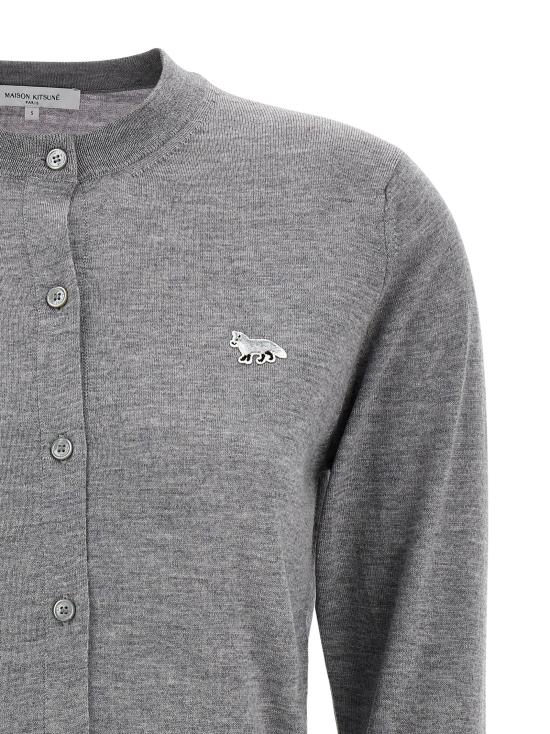 25SS 메종키츠네 가디건 MW00507KT1036H131 GRAY DOM - MAISON KITSUNE