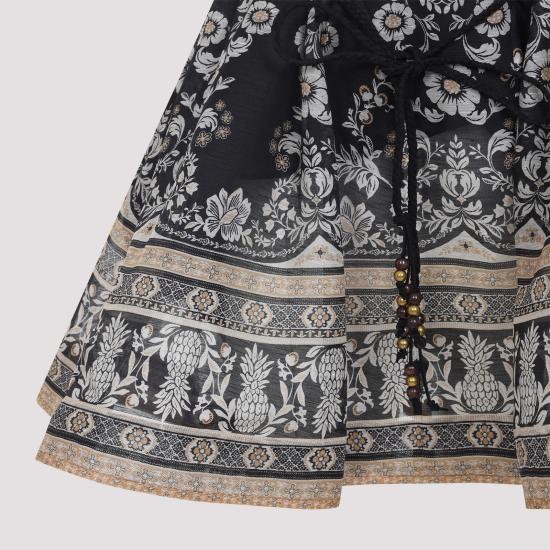 25SS 짐머만 숏 원피스 3475DS253 BLKSTMP BLACK STAMP - ZIMMERMANN