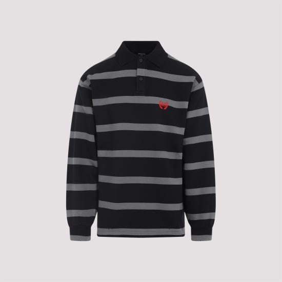 25SS 발렌시아가 폴로 티셔츠 826523 TSVF6 1066 BLACK ANTHRACITE