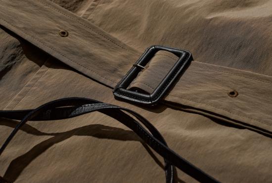 25SS SSSTEIN 코트 방풍 나일론 더블 브레스트  ST.1050 브라운 - OTHER BRANDS