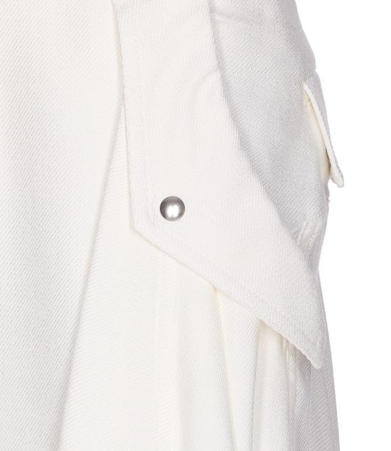 25SS 보테가베네타 미디 스커트 820015 V5EN09071 White - BOTTEGA VENETA