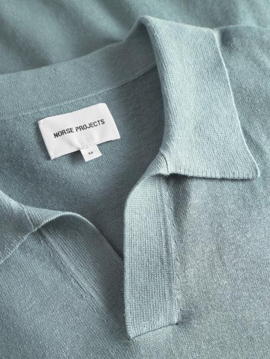 25SS 노스프로젝트 반팔 티셔츠 N45 05027051greyish blue - NORSE PROJECTS