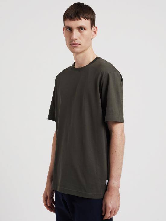 25SS 노스프로젝트 반팔 티셔츠 N01 06708131black olive - NORSE PROJECTS