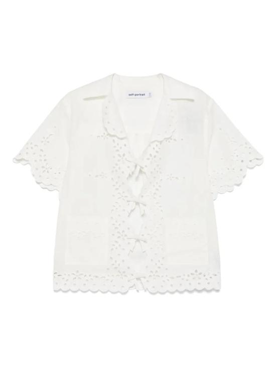 25SS 셀프 포트레이트 셔츠 93598 SS25128TC 92427 WHITE