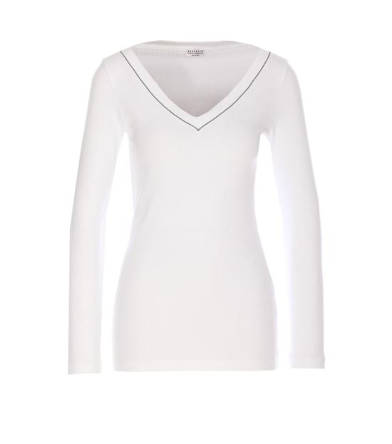 25SS 브루넬로 쿠치넬리 스웨터 M0TC8BJ302C159 WHITE