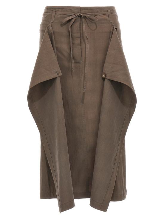 25SS 르메르 숏 스커트 SK1045LF1370BR465 BROWN - LEMAIRE