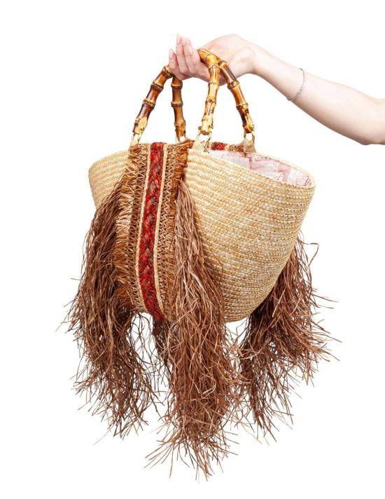 25SS 라밀라네사 토트백 ORZ STRAW - LA MILANESA