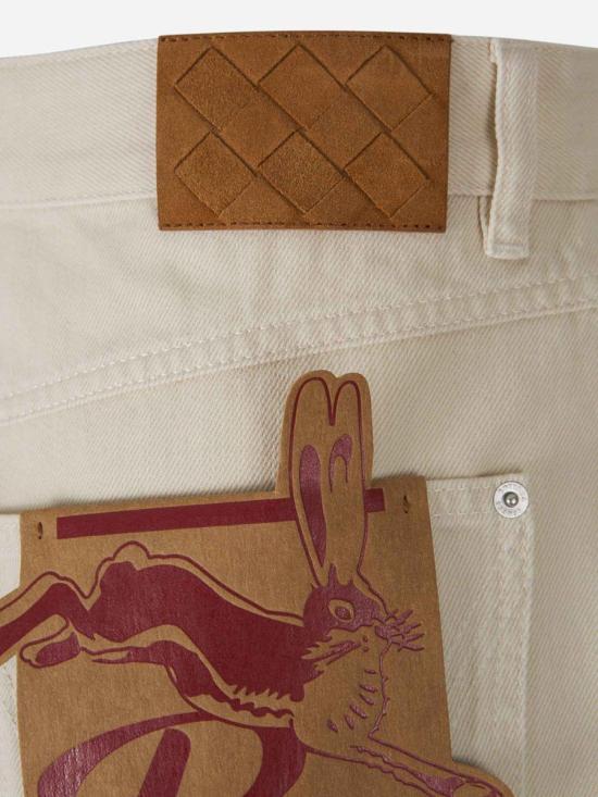 25SS 보테가베네타 데님 팬츠 824659V5DV0 9247Pale Meringue WHITE - BOTTEGA VENETA