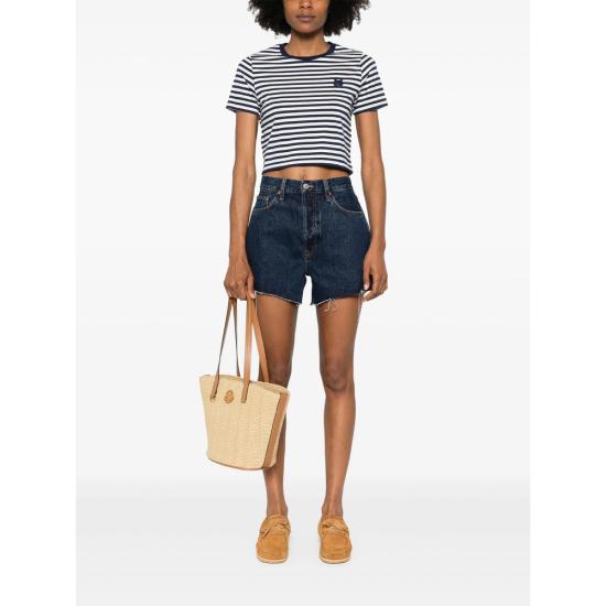 25SS 메종키츠네 반팔 티셔츠 OW00110KJ0008 INBLM BLUE BLUE - MAISON KITSUNE