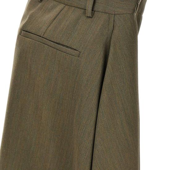  보테가베네타 스커트 보테가 베네타 울 비대칭 팬츠  여성 그린 - BOTTEGA VENETA