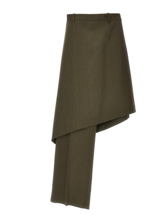  보테가베네타 스커트 보테가 베네타 울 비대칭 팬츠  여성 그린