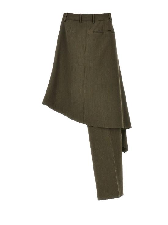  보테가베네타 스커트 보테가 베네타 울 비대칭 팬츠  여성 그린 - BOTTEGA VENETA