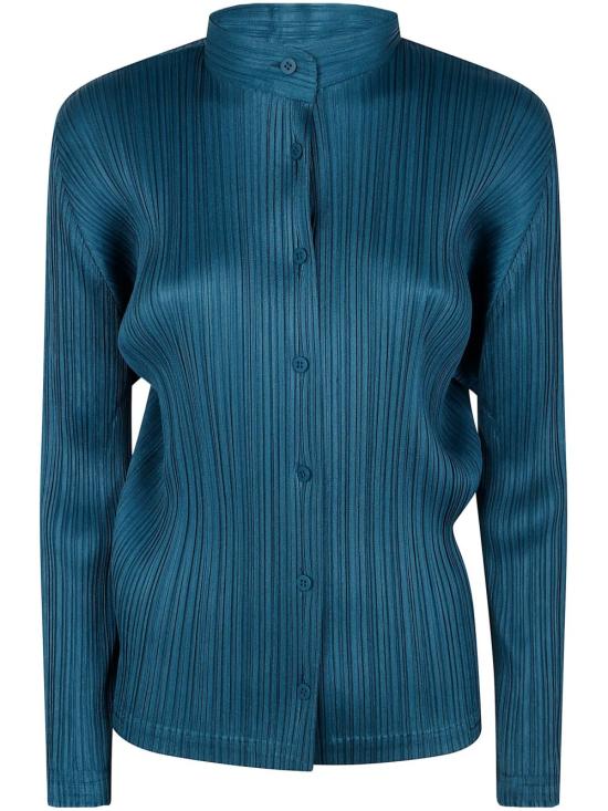25SS 플리츠플리즈 블라우스 PP56JJ113 66 Blue