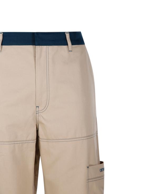 25SS 오프화이트 카고 팬츠 OMCF047S25 FAB001 6157 CREME BRULE - OFF WHITE
