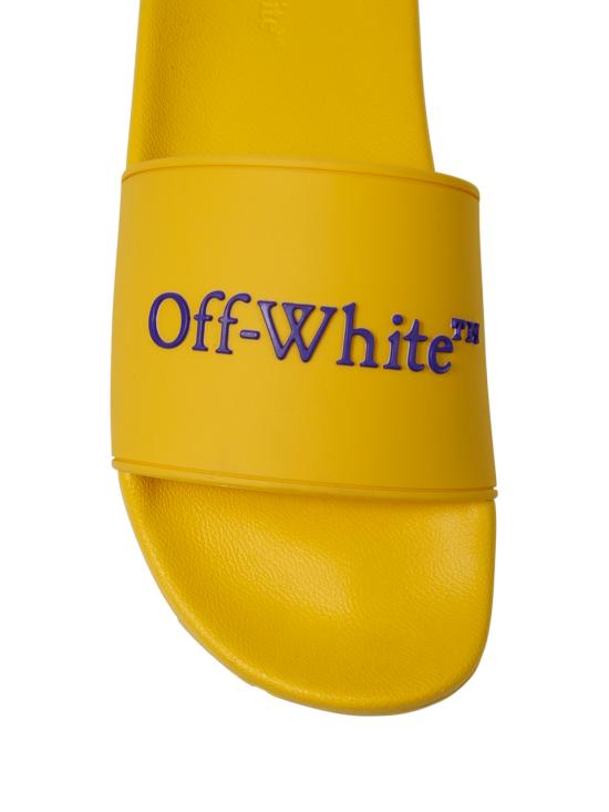 25SS 오프화이트 뮬/슬리퍼 OMIU002S25 MAT001 2249 LIGHT ORANGE DARK BLUE - OFF WHITE