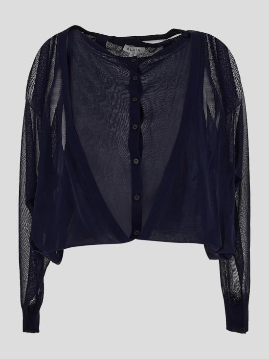 25SS 알라이아 긴팔 티셔츠 AA9S0343 K053A537 Minuit