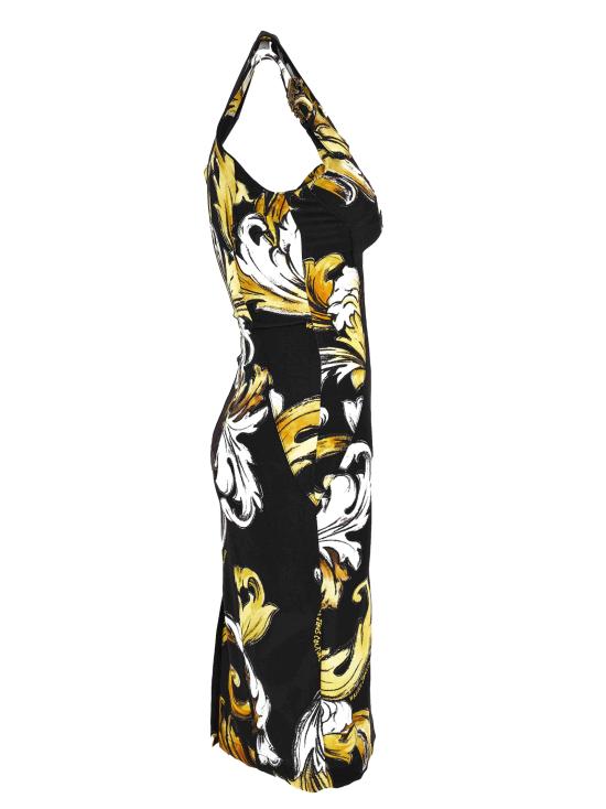 25SS 베르사체 미디 원피스 78HAO9B3 NS636G89 Black - VERSACE