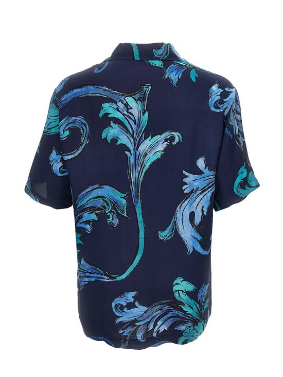 25SS 베르사체 반팔 셔츠 78GAL2B0 NS632283 Blue - VERSACE