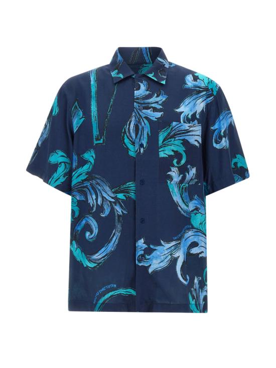 25SS 베르사체 반팔 셔츠 78GAL2B0 NS632283 Blue