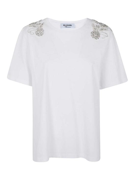  블루걸 반팔 티셔츠 RA5191J772011111 White