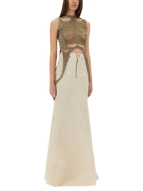 25SS 릭 오웬스 반팔 티셔츠 RO01E7615 KGRIDG02 GOLD - RICK OWENS