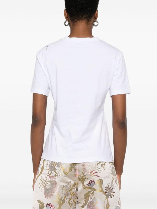 25SS 에르마노 설비노 반팔 티셔츠 D462L354 DUX10601 White - ERMANNO SCERVINO