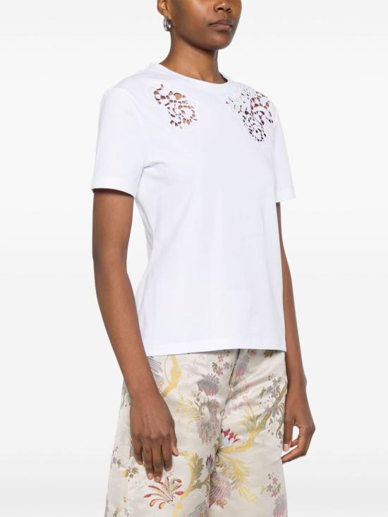 25SS 에르마노 설비노 반팔 티셔츠 D462L354 DUX10601 White - ERMANNO SCERVINO