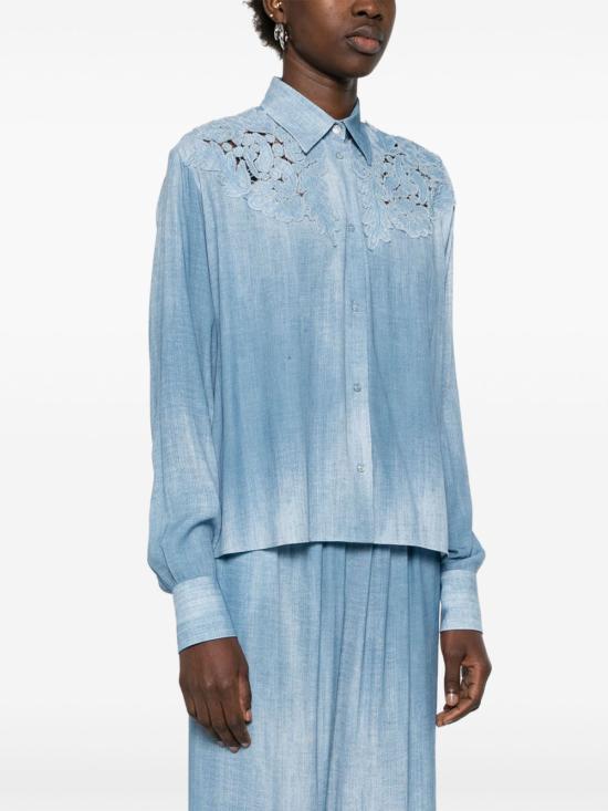 25SS 에르마노 설비노 셔츠 D462K340 EMYS4217 Clear Blue - ERMANNO SCERVINO