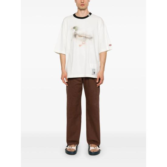  메종 미하라 야스히로 반팔 티셔츠 J14TS781 WHITE DOM - MAISON MIHARA YASUHIRO