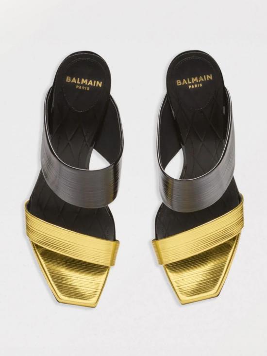 25SS 발망 뮬/슬리퍼 EN0UR132LIVS EAD Black - BALMAIN