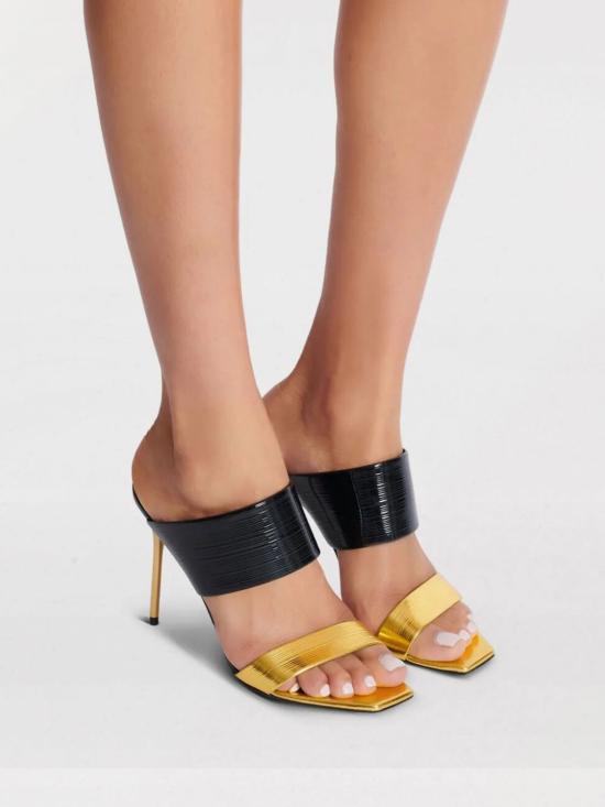 25SS 발망 뮬/슬리퍼 EN0UR132LIVS EAD Black - BALMAIN