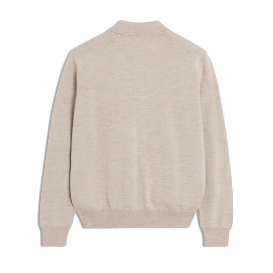 25SS 메종키츠네 볼드 폭스 헤드 패치 폴로 스웨터 MM00211KT1036 0134 - MAISON KITSUNE