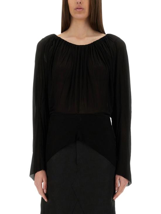 25SS 릭 오웬스 긴팔 티셔츠 RO01E7278 BZ09 BLACK